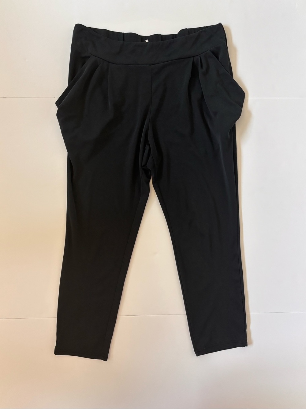 Free People Black Slouchy Harem Pants Draped Pocket Cropped Tapered